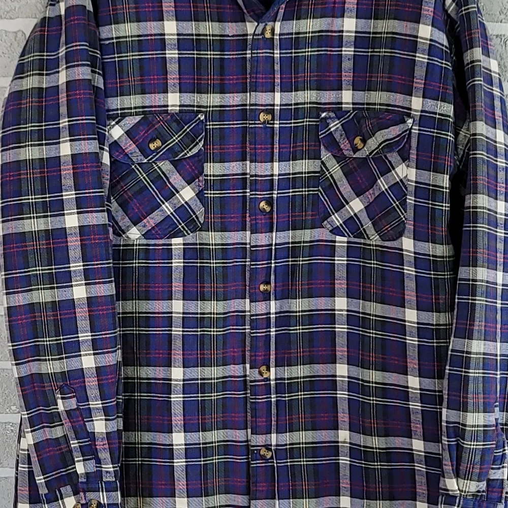 St. Johns Bay Vintage Shacket Button Down Lined Shirt Men's LT